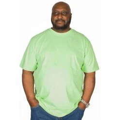 Bigdude Plain Crew Neck T-Shirt Lime Green -Bigdude img 6356 clipped rev 1 1