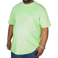 Bigdude Plain Crew Neck T-Shirt Lime Green -Bigdude img 6358 clipped rev 1 1