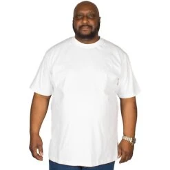 Bigdude Plain Crew Neck T-Shirt White -Bigdude img 6360 clipped rev 1