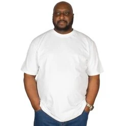 Bigdude Plain Crew Neck T-Shirt White -Bigdude img 6364 clipped rev 1