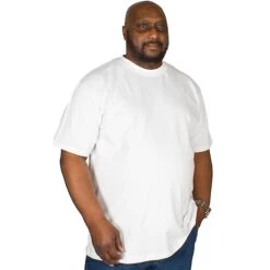 Bigdude Plain Crew Neck T-Shirt White -Bigdude img 6366 clipped rev 1 1