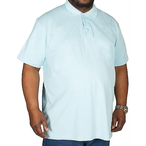 Bigdude Plain Polo Shirt Light Blue 4 Bigdude Plain Polo Shirt Light Blue - Image 2
