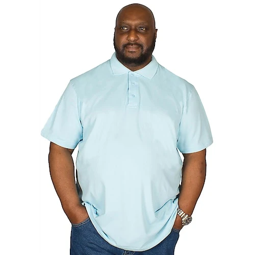 Bigdude Plain Polo Shirt Light Blue 7 Bigdude Plain Polo Shirt Light Blue - Image 5