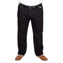 Bigdude Elasticated Waist Jeans Black -Bigdude img 7015 clipped rev 1 1