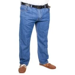 Bigdude Elasticated Waist Jeans Mid Wash -Bigdude img 7028 clipped rev 1 1