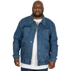 Bigdude Classic Denim Jacket Mid Wash -Bigdude img 7619 clipped rev 1