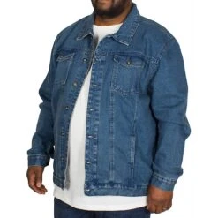 Bigdude Classic Denim Jacket Mid Wash -Bigdude img 7621 clipped rev 1