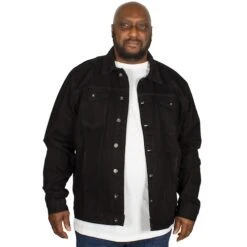 Bigdude Classic Denim Jacket Black 16 Bigdude Classic Denim Jacket Black -Bigdude img 7736 clipped rev 1