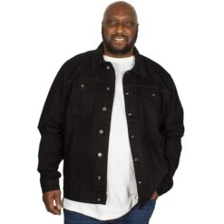 Bigdude Classic Denim Jacket Black 17 Bigdude Classic Denim Jacket Black -Bigdude img 7739 clipped rev 1 1