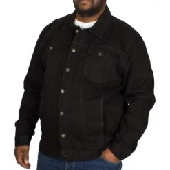 Bigdude Classic Denim Jacket Black 15 Bigdude Classic Denim Jacket Black -Bigdude img 7745 clipped rev 1