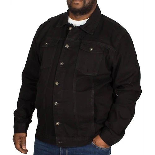 Bigdude Classic Denim Jacket Black 5 Bigdude Classic Denim Jacket Black - Image 3