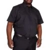 Bigdude Classic Short Sleeve Poplin Shirt Black -Bigdude img 9291 clipped rev 1