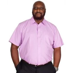 Bigdude Classic Short Sleeve Poplin Shirt Violet -Bigdude img 9324 clipped rev 1
