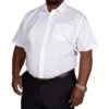 Bigdude Classic Short Sleeve Poplin Shirt White -Bigdude img 9335 clipped rev 1