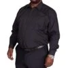 Bigdude Classic Long Sleeve Poplin Shirt Black -Bigdude img 9341 clipped rev 1