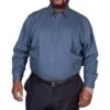 Bigdude Classic Long Sleeve Poplin Shirt Petrol -Bigdude img 9367 clipped rev 1