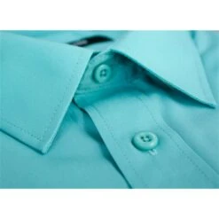 Bigdude Classic Short Sleeve Poplin Shirt Green -Bigdude img 9941 3