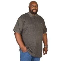 Bigdude Embroidered Polo Shirt Charcoal -Bigdude img 9960 clipped rev 1 1