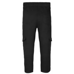 Bigdude Straight Leg Cargo Joggers Black -Bigdude jogger with pockets black back