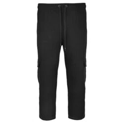 Bigdude Straight Leg Cargo Joggers Black -Bigdude jogger with pockets black front
