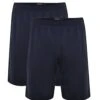 Bigdude Twin Pack Classic Pyjama Shorts Navy -Bigdude navy twin pack