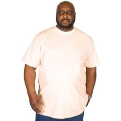 Bigdude Plain Crew Neck T-Shirt Pale Pink -Bigdude pink4 2