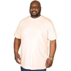 Bigdude Plain Crew Neck T-Shirt Pale Pink -Bigdude pink5 2