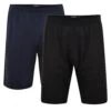 Bigdude Twin Pack Classic Pyjama Shorts Black/Navy -Bigdude pyjama shorts twin