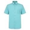 Bigdude Classic Short Sleeve Poplin Shirt Green -Bigdude short sleeve shirt green 1