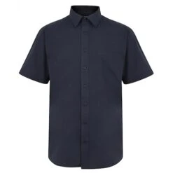Bigdude Classic Short Sleeve Poplin Shirt Navy