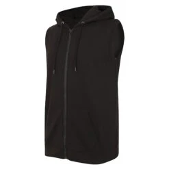 Bigdude Loop Back Sleeveless Hoody Black -Bigdude summer gilet black 2