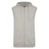 Bigdude Loop Back Sleeveless Hoody Grey Marl -Bigdude summer gilet grey marl 1