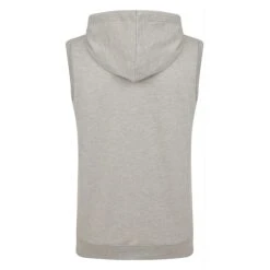 Bigdude Loop Back Sleeveless Hoody Grey Marl -Bigdude summer gilet grey marl 3