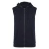 Bigdude Loop Back Sleeveless Hoody Navy -Bigdude summer gilet navy 1