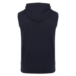 Bigdude Loop Back Sleeveless Hoody Navy -Bigdude summer gilet navy 3