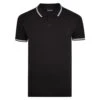 Bigdude Tipped Polo Shirt Black -Bigdude tipped pique polo black 1