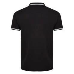 Bigdude Tipped Polo Shirt Black -Bigdude tipped pique polo black 3