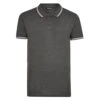 Bigdude Tipped Polo Shirt Charcoal -Bigdude tipped pique polo charcoal 1
