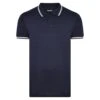 Bigdude Tipped Polo Shirt Navy -Bigdude tipped pique polo navy 1