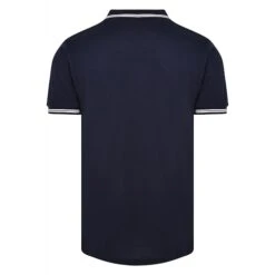 Bigdude Tipped Polo Shirt Navy -Bigdude tipped pique polo navy 3