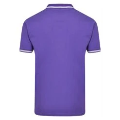 Bigdude Tipped Polo Shirt Purple -Bigdude tipped pique polo purple 3