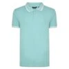 Bigdude Tipped Polo Shirt Turquoise -Bigdude tipped pique polo turquoise 1
