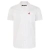 Bigdude Relaxed Collar Short Sleeve Shirt White -Bigdude white shirt red deer logo 1
